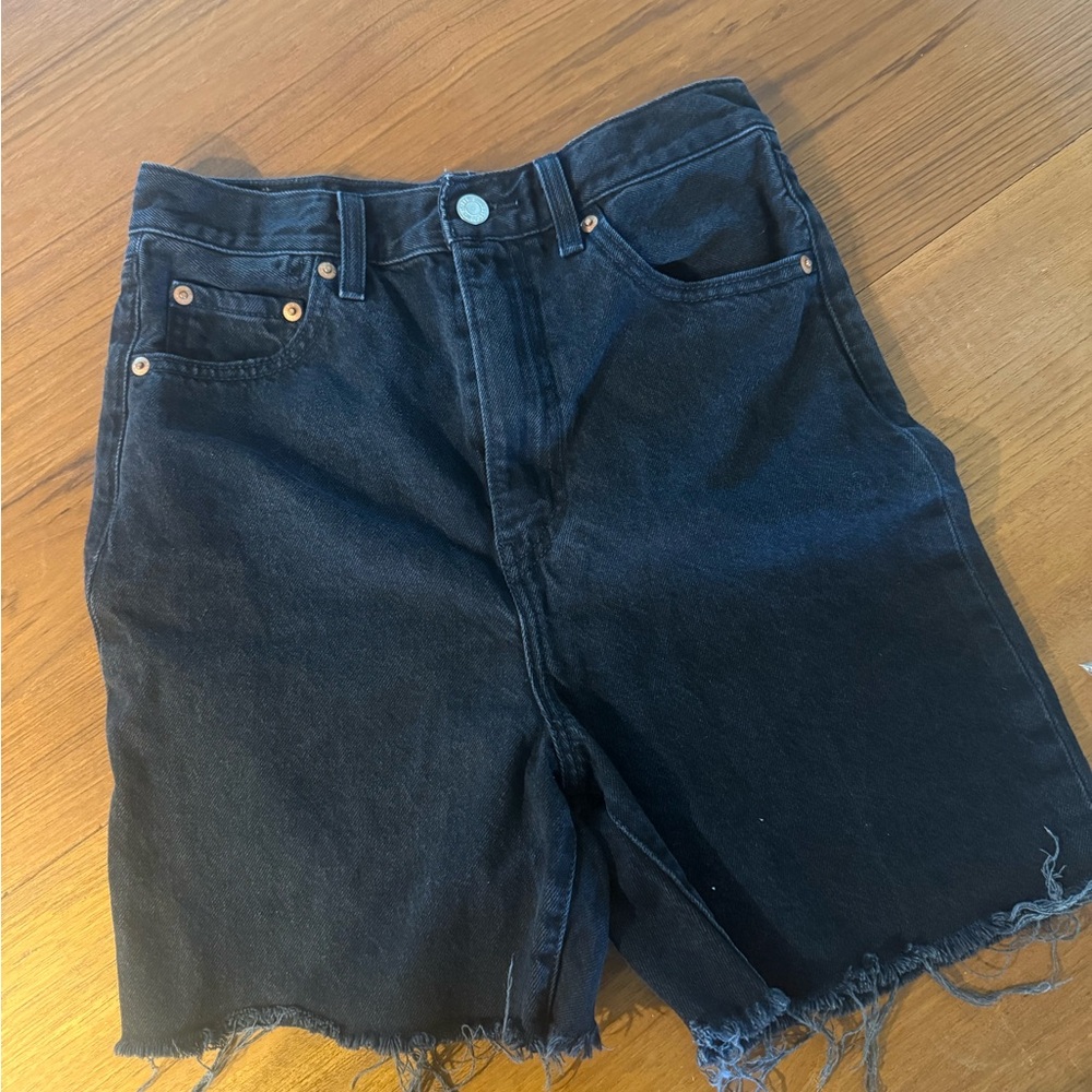 Levi's Black Denim Jean Shorts